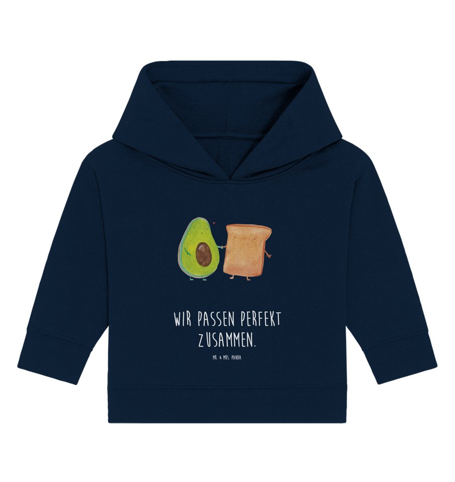 Mr. & Mrs. Panda Hoodie 12. - 18. Monat Avocado Toast - French Navy - Geschenk, Gesund, Baby (1-tlg) von Mr. & Mrs. Panda