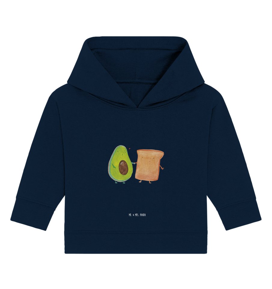 Mr. & Mrs. Panda Hoodie 12. - 18. Monat Avocado Toast - French Navy - Geschenk, Vegan, Liebes (1-tlg) von Mr. & Mrs. Panda