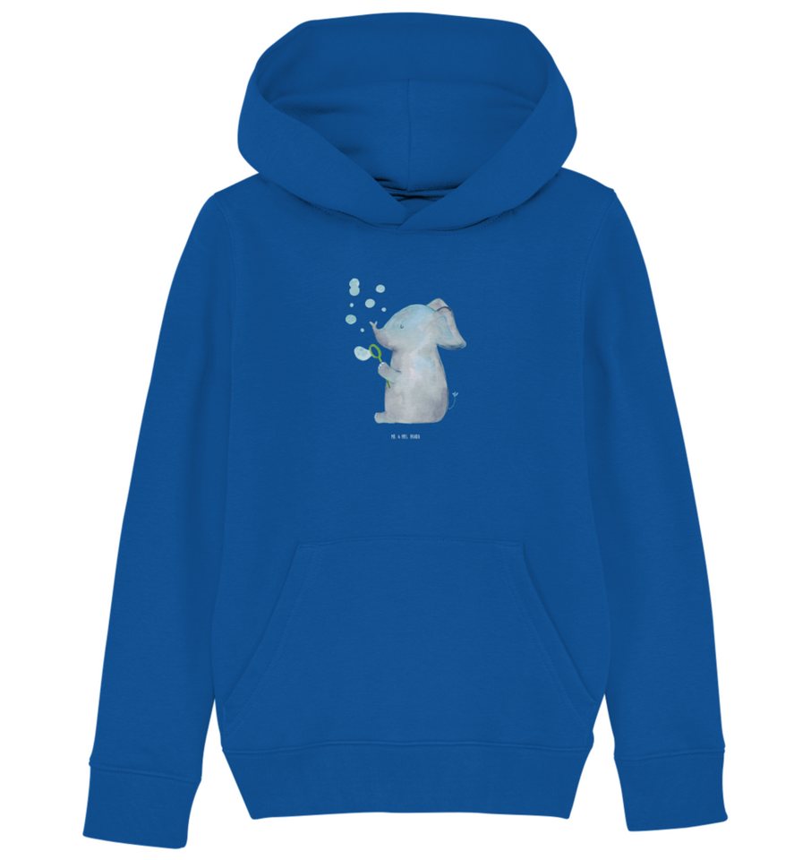 Mr. & Mrs. Panda Hoodie 5-6 Jahre (110/116) Elefant Seifenblasen - Royal Blue - Geschenk, Jun (1-tlg) von Mr. & Mrs. Panda