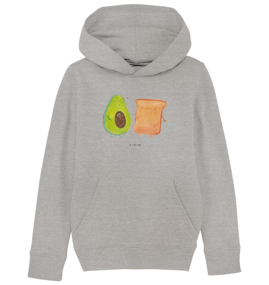 Mr. & Mrs. Panda Hoodie 5-6 Jahre (110/116) Avocado Toast - Heather Grey - Geschenk, Mädchen (1-tlg) von Mr. & Mrs. Panda