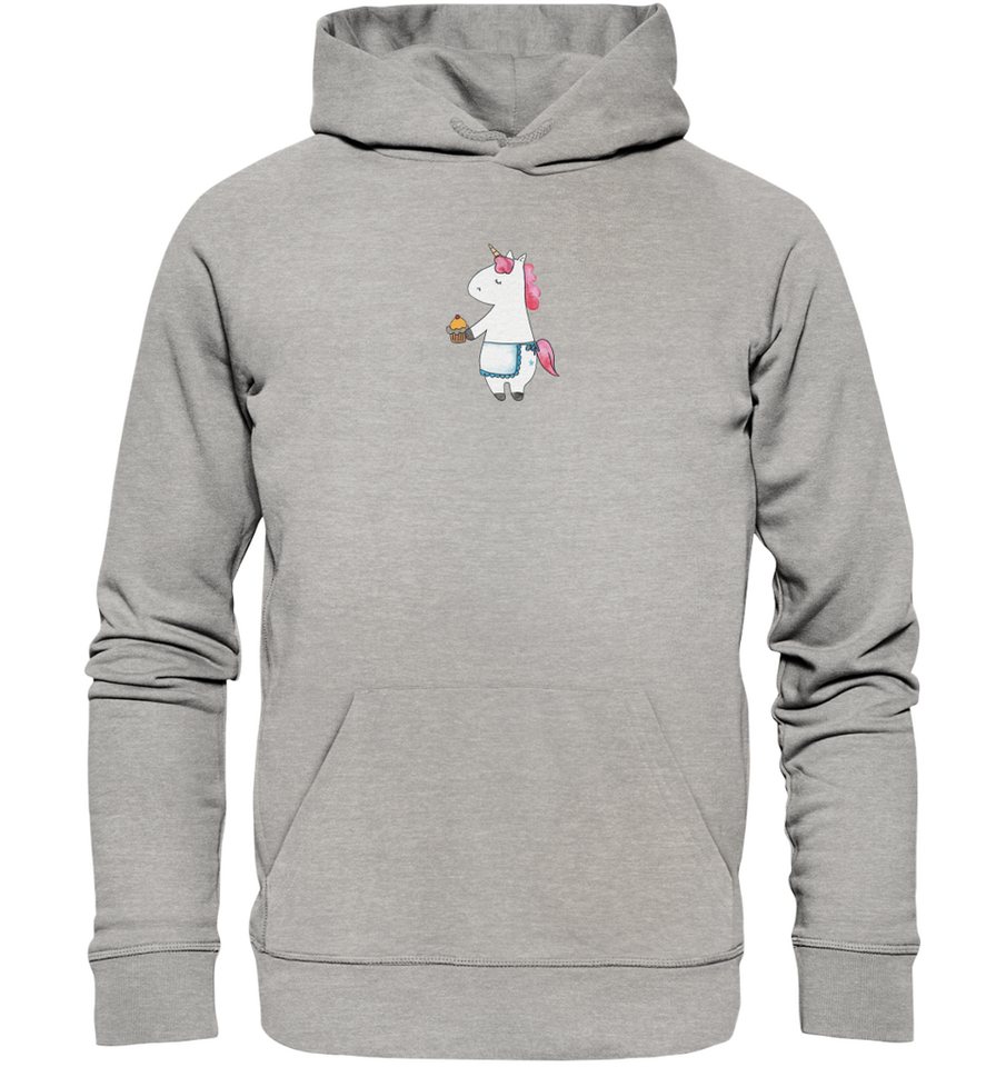 Mr. & Mrs. Panda Hoodie Größe L Einhorn Muffin - Heather Grey - Geschenk, Männer Kapuzenpullo (1-tlg) Besonders flauschig von Mr. & Mrs. Panda