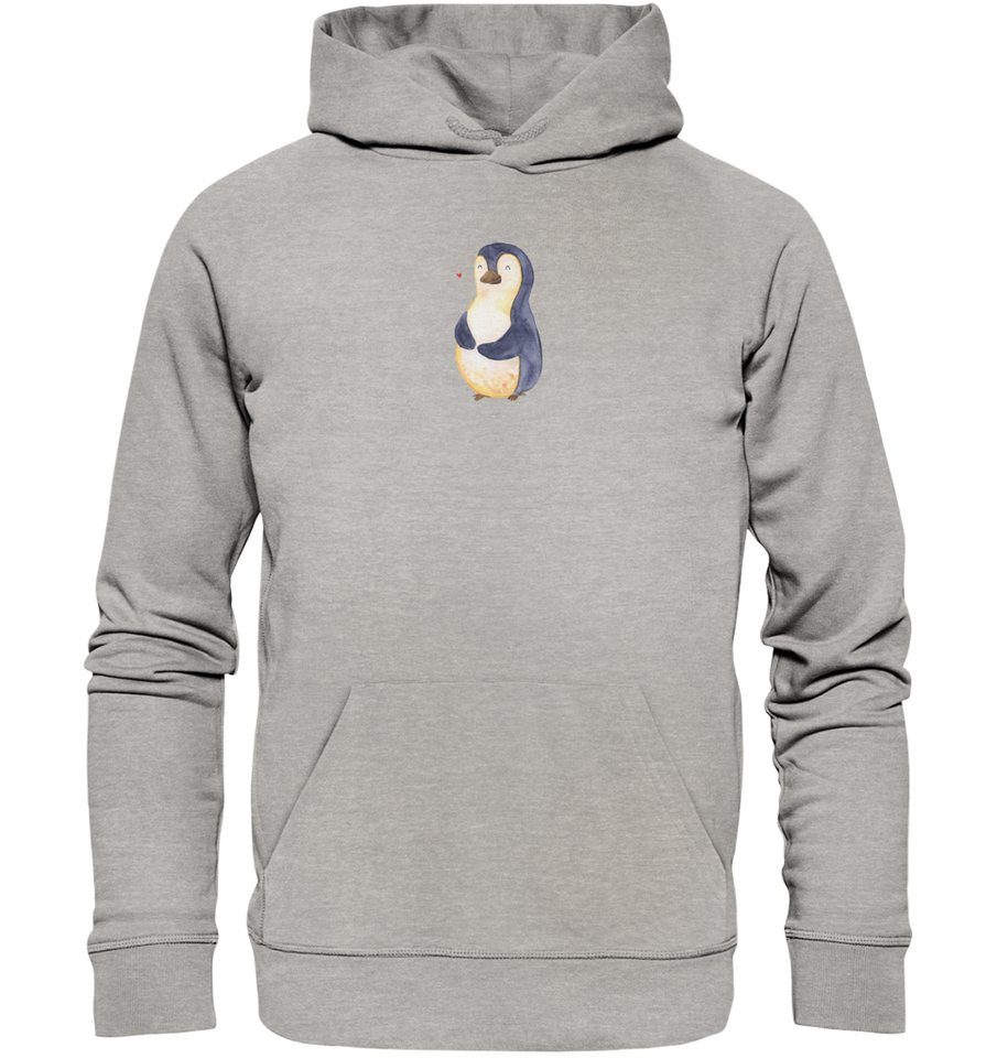 Mr. & Mrs. Panda Hoodie Größe L Pinguin Diät - Heather Grey - Geschenk, Abnehmen, Frauen Hood (1-tlg) Bio-Baumwolle von Mr. & Mrs. Panda