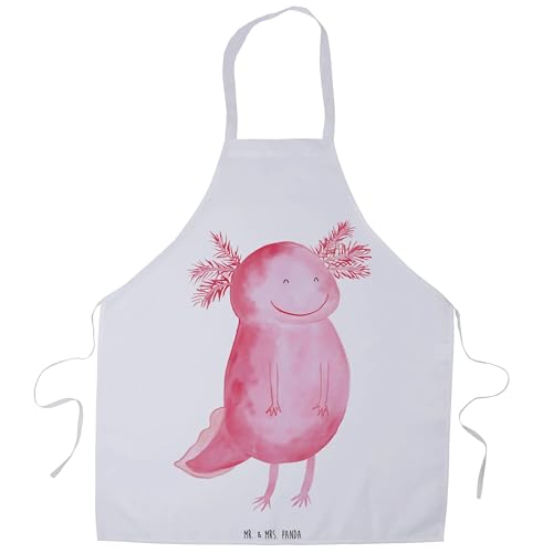 Mr. & Mrs. Panda Kochschürze Axolotl Glücklich - Geschenk, gute Laune, Küchenschürze Damen, Schwanzlurch, Molch, Damen Schürze, Kochschürzen für Mr. & Mrs. Panda Kochschürze Axolotl Glücklich - Geschenk, gute Laune, Küchenschürze Damen, Schwanzlurch, Molch, Damen Schürze, Kochschürzen für von Mr. & Mrs. Panda