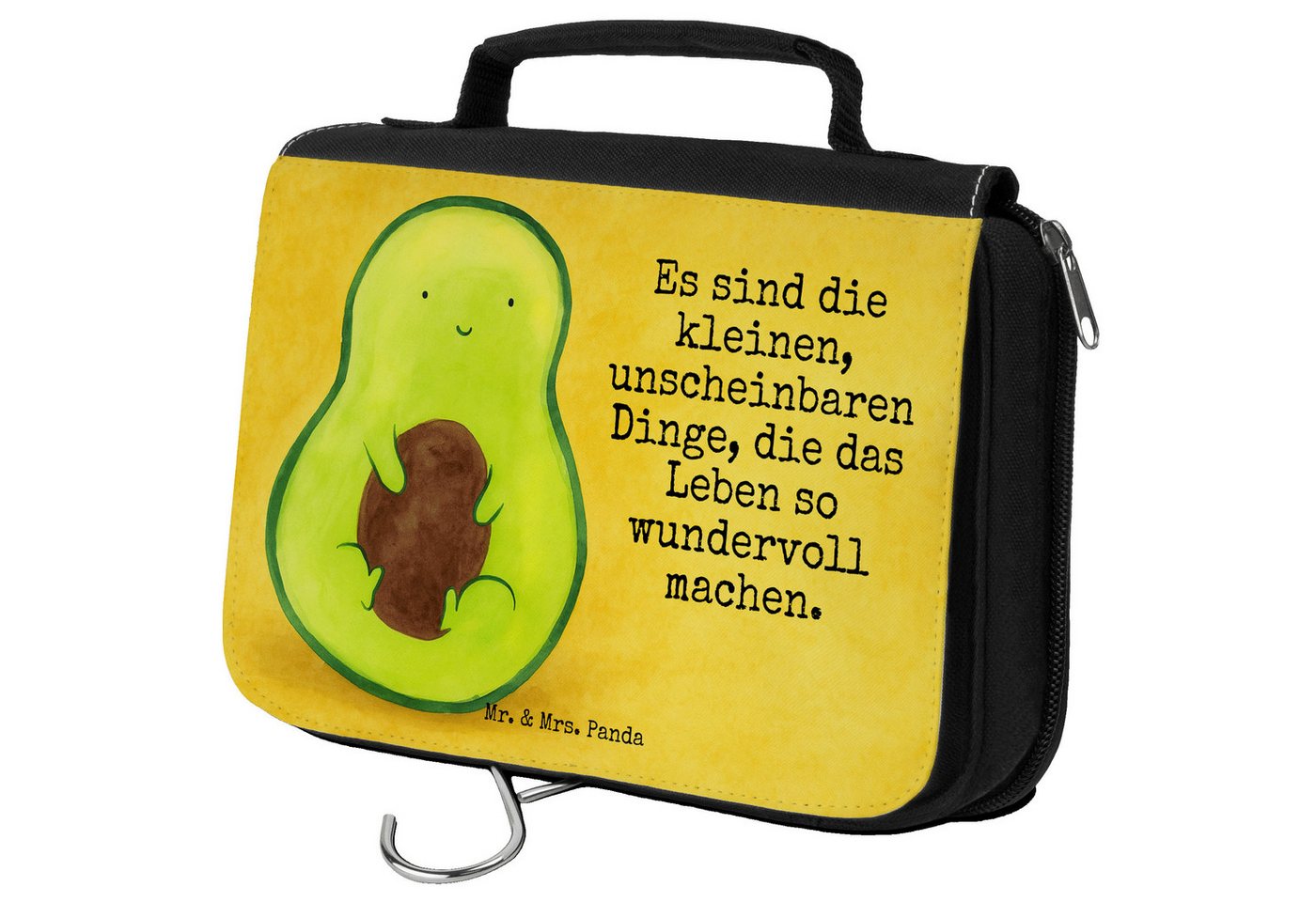 Mr. & Mrs. Panda Kulturbeutel Avocado Kern Design, Kulturbeutel, Weiß, beautycase, Necessaire, Baby (Packung, 1-tlg) von Mr. & Mrs. Panda
