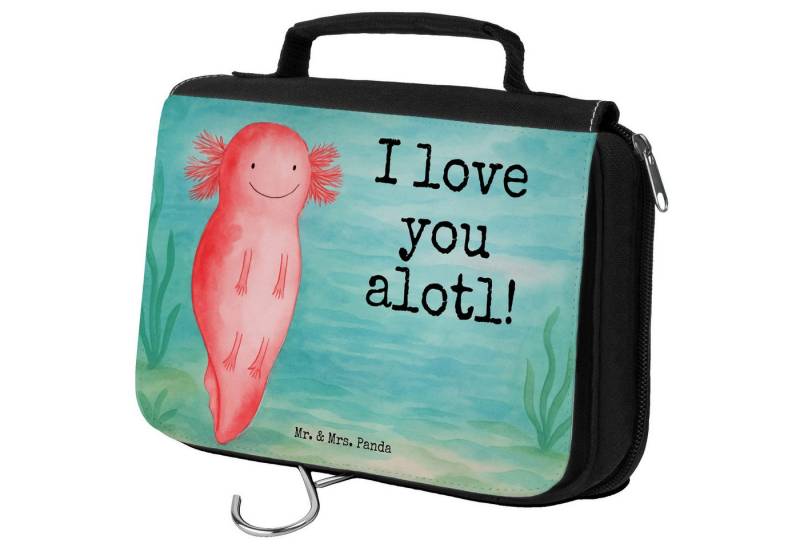 Mr. & Mrs. Panda Kulturbeutel Axolotl Liebe Design, badtasche, Weiß, Kulturbeutel, für Männer, Vale (Packung, 1-tlg) von Mr. & Mrs. Panda