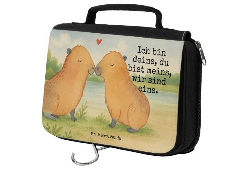 Mr. & Mrs. Panda Kulturbeutel Capybara Liebe Design, Kulturbeutel, Weiß, Kulturtasche, beautycase, (Packung, 1-tlg) von Mr. & Mrs. Panda