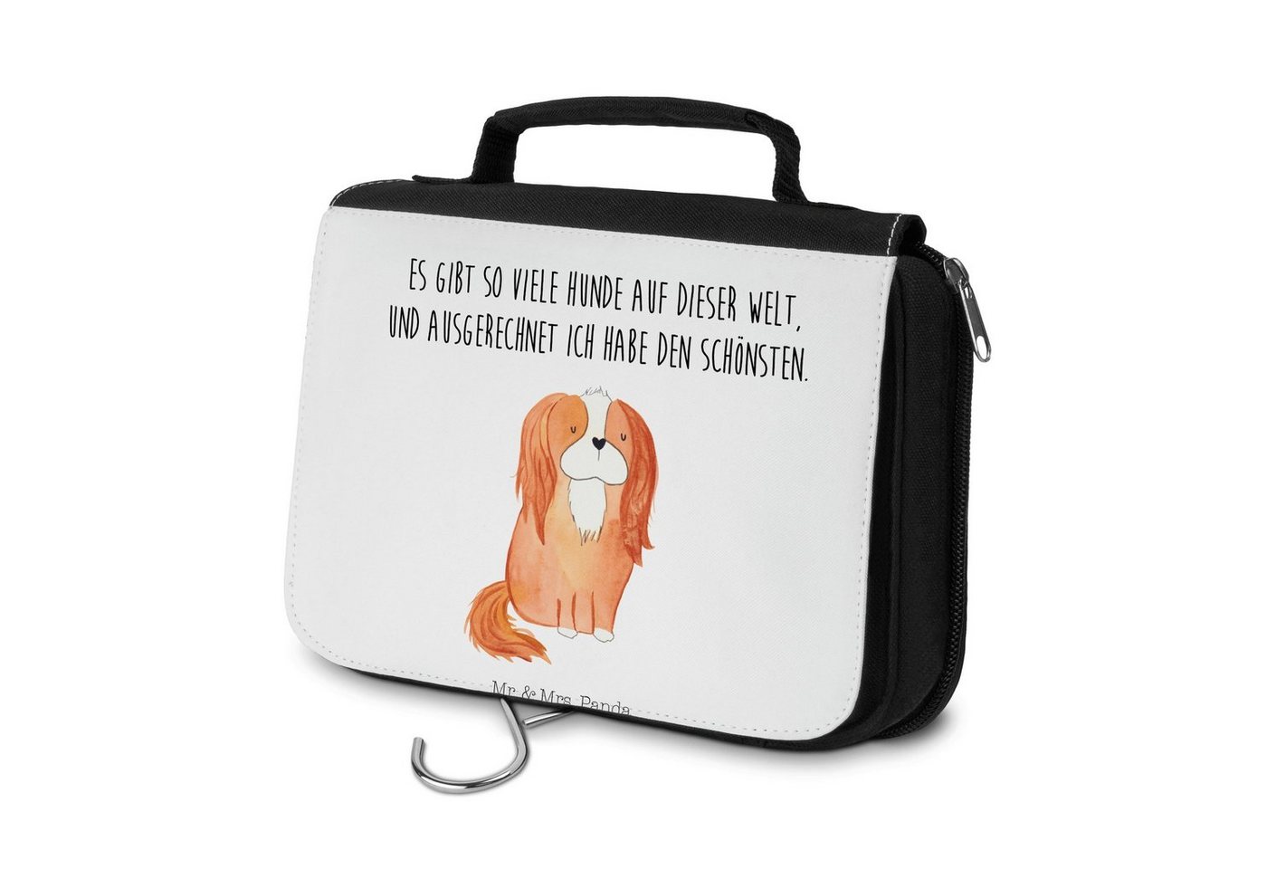 Mr. & Mrs. Panda Kulturbeutel Hund Cavalier King Charles Spaniel - Weiß - Geschenk, Herren, Kulturb (1-tlg), Wasserabweisend von Mr. & Mrs. Panda