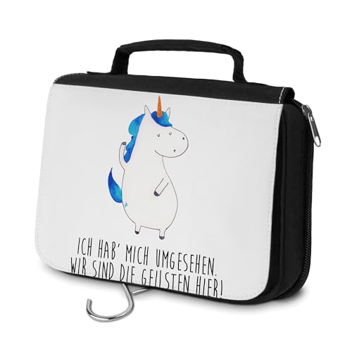 Mr. & Mrs. Panda Kulturbeutel Einhorn Mann - Geschenk, Schminkutensil, Kosmetikbeutel, Waschtasche, Einhörner, Unicorn, Zum Aufhängen, Damen, Beste, von Mr. & Mrs. Panda