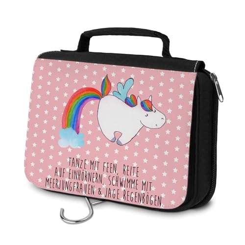 Mr. & Mrs. Panda Kulturbeutel Einhorn Pegasus - Geschenk, Unicorn, Damen, Waschtasche, Kulturtasche, Schminkutensil, Regenbogen, Glitzer, Einhörner, von Mr. & Mrs. Panda