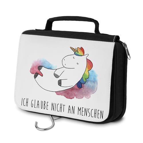 Mr. & Mrs. Panda Kulturbeutel Einhorn Wolke 7 - Geschenk, witzig, Unicorn, Damen, Organizer, Lächeln, Einhörner, Einhorn Deko, Herren, von Mr. & Mrs. Panda