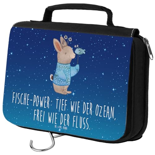 Mr. & Mrs. Panda Kulturbeutel Fische Astrologie - Geschenk, Damen, Horoskop, Sternzeichen, Schminktasche, Aufbewahrungstasche, Tierkreiszeichen, von Mr. & Mrs. Panda