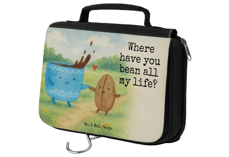 Mr. & Mrs. Panda Kulturbeutel Kaffee Bohne Design, badtasche, Weiß, beautycase, badtasche, Genuss, (Packung, 1-tlg) von Mr. & Mrs. Panda