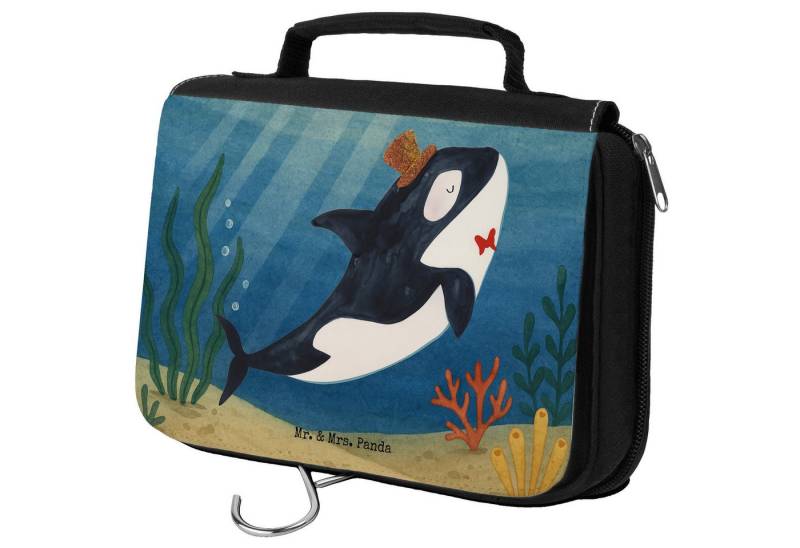 Mr. & Mrs. Panda Kulturbeutel Orca Zylinder Design, badtasche, Weiß, Kulturtasche, beautycase, badt (Packung, 1-tlg) von Mr. & Mrs. Panda