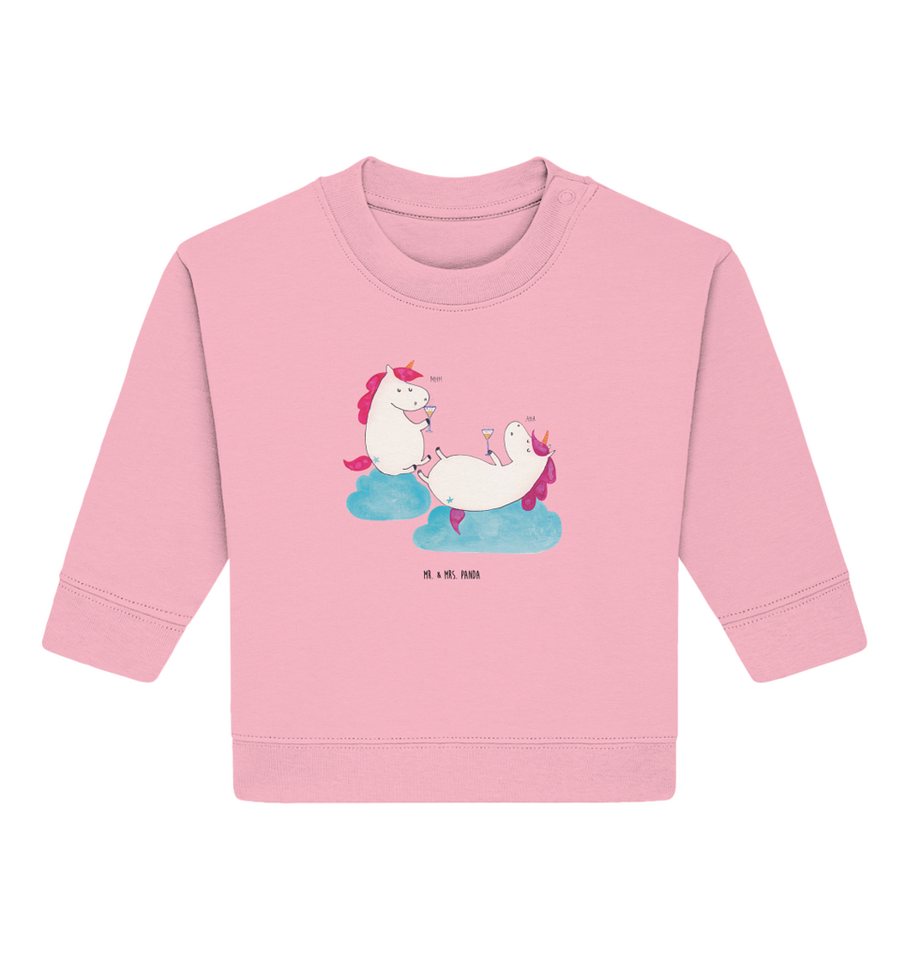 Mr. & Mrs. Panda Longpullover 12. - 18. Monat Einhorn Sekt - Cotton Pink - Geschenk, Freundinnen, K (1-tlg) von Mr. & Mrs. Panda