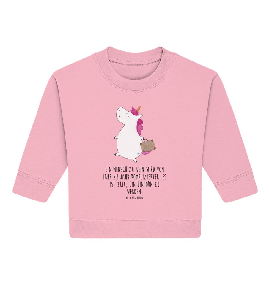 Mr. & Mrs. Panda Longpullover 12. - 18. Monat Einhorn Koffer - Cotton Pink - Geschenk, witzig, ring (1-tlg) von Mr. & Mrs. Panda