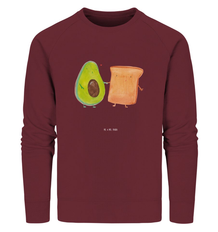 Mr. & Mrs. Panda Longpullover Größe L Avocado Toast - Burgundy - Geschenk, Sweatshirt, Sweatshirt F (1-tlg) von Mr. & Mrs. Panda