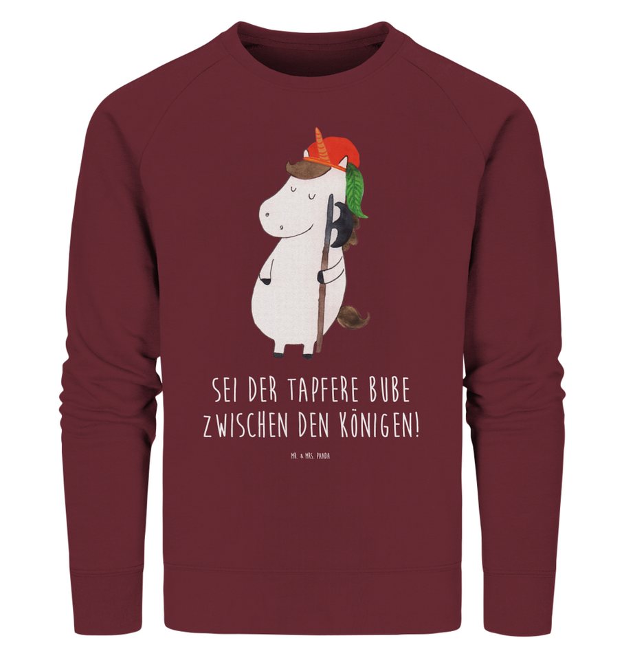 Mr. & Mrs. Panda Longpullover Größe L Einhorn Junge - Burgundy - Geschenk, Pegasus, Unisex, Pullove (1-tlg) von Mr. & Mrs. Panda