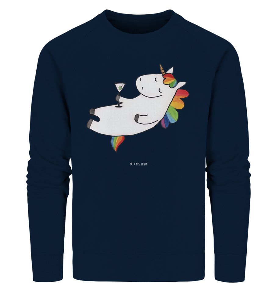 Mr. & Mrs. Panda Longpullover Größe L Einhorn Cocktail - French Navy - Geschenk, Sweatshirt Frauen, (1-tlg) von Mr. & Mrs. Panda