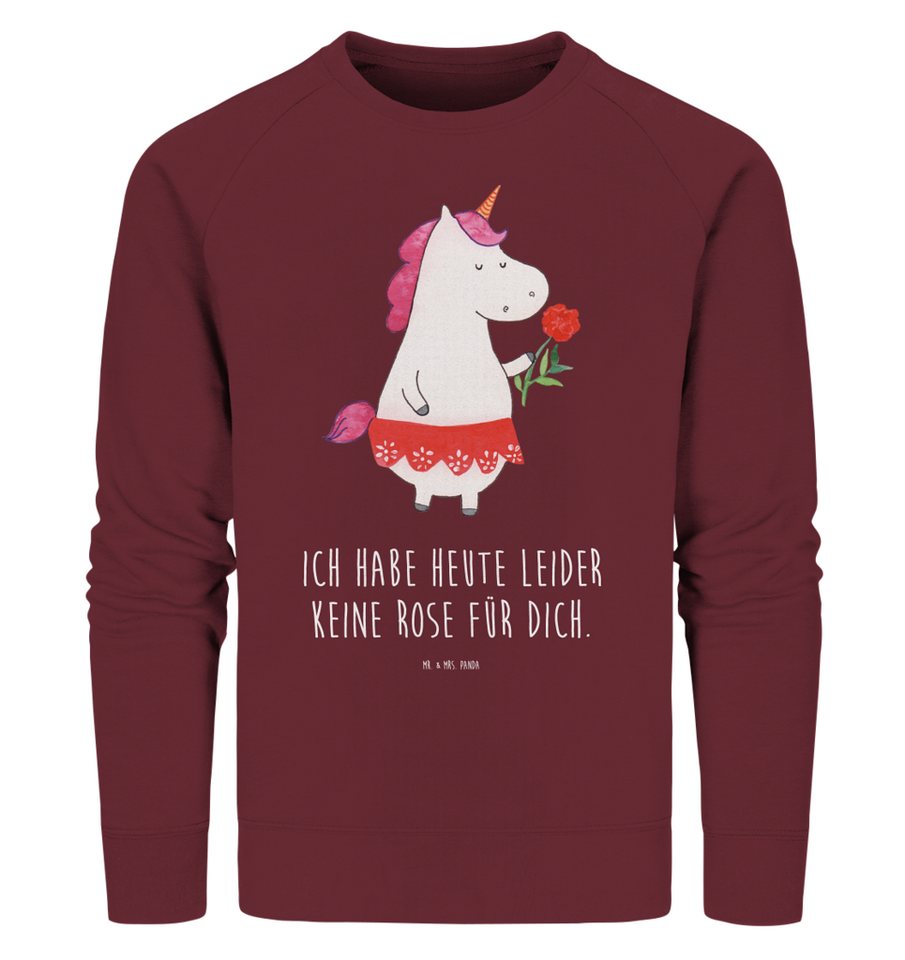 Mr. & Mrs. Panda Longpullover Größe L Einhorn Dame - Burgundy - Geschenk, Pullover Männer, Pullover (1-tlg) von Mr. & Mrs. Panda