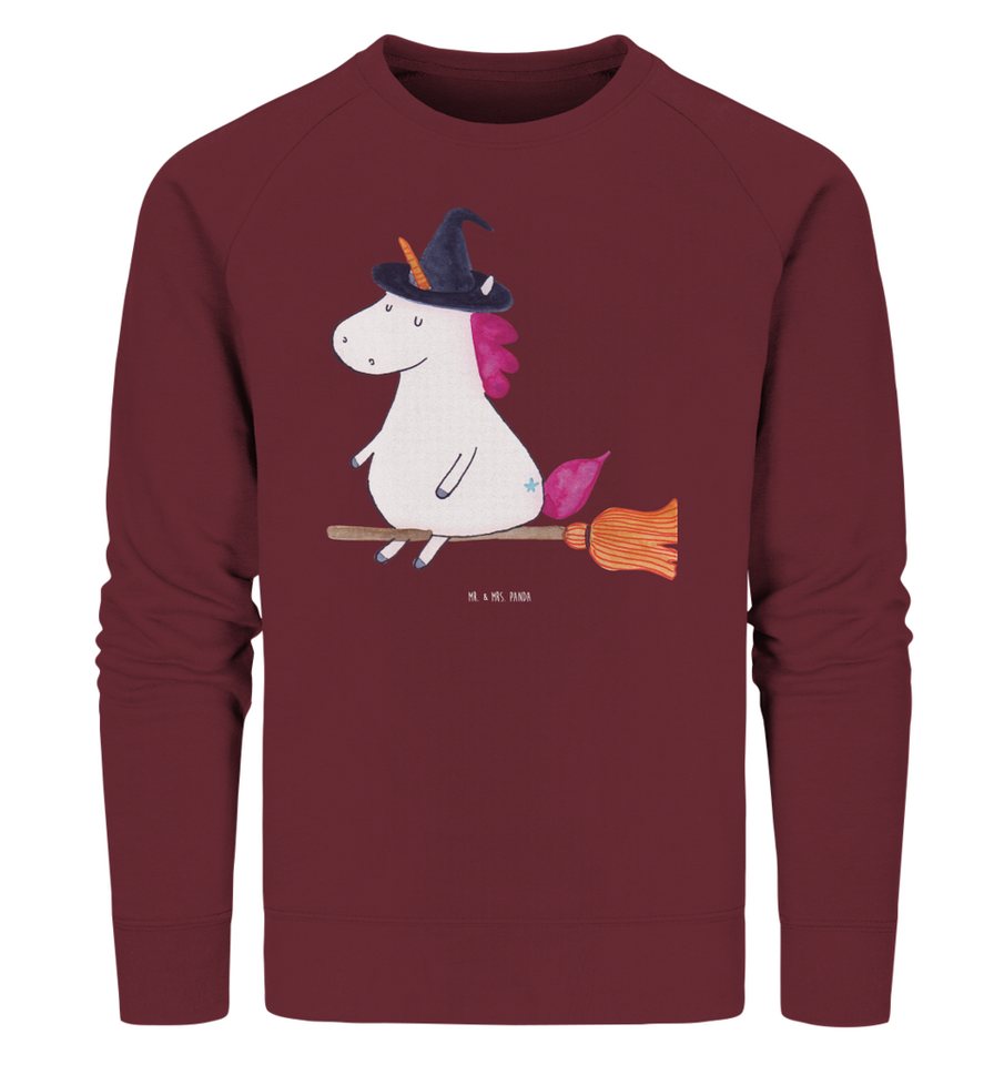 Mr. & Mrs. Panda Longpullover Größe L Einhorn Hexe - Burgundy - Geschenk, Pullover Frauen, Sweatshi (1-tlg) von Mr. & Mrs. Panda