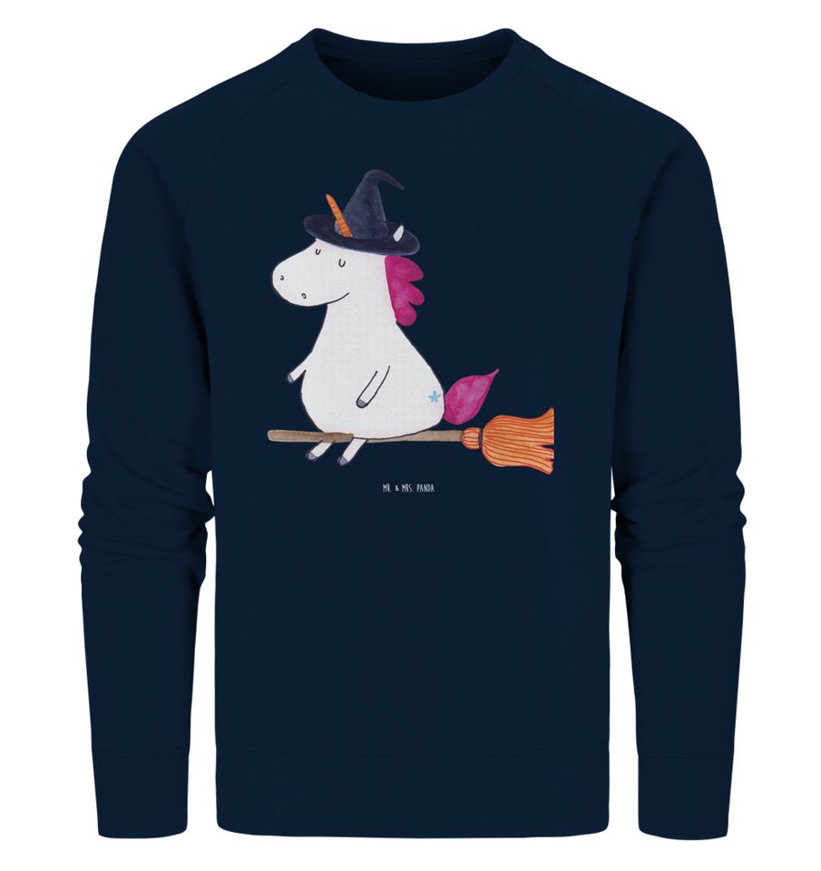 Mr. & Mrs. Panda Longpullover Größe L Einhorn Hexe - French Navy - Geschenk, Sweatshirt Männer, Ein (1-tlg) von Mr. & Mrs. Panda