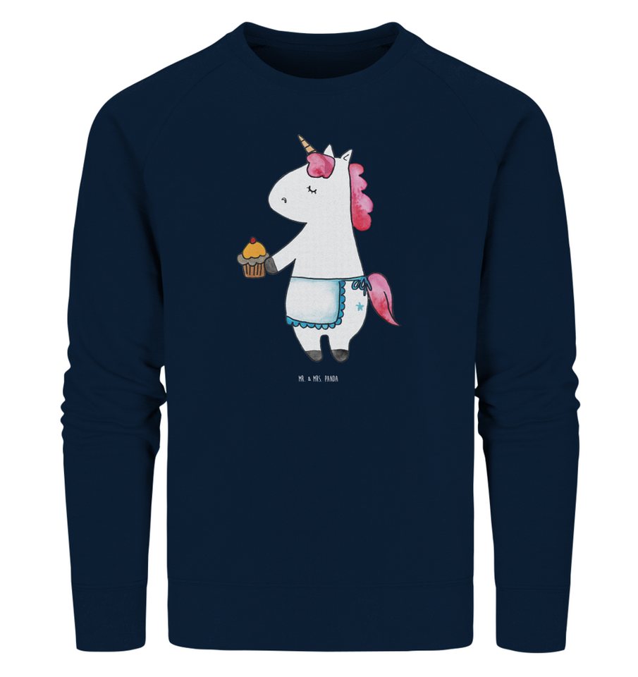 Mr. & Mrs. Panda Longpullover Größe L Einhorn Muffin - French Navy - Geschenk, Sweatshirt Frauen, U (1-tlg) von Mr. & Mrs. Panda