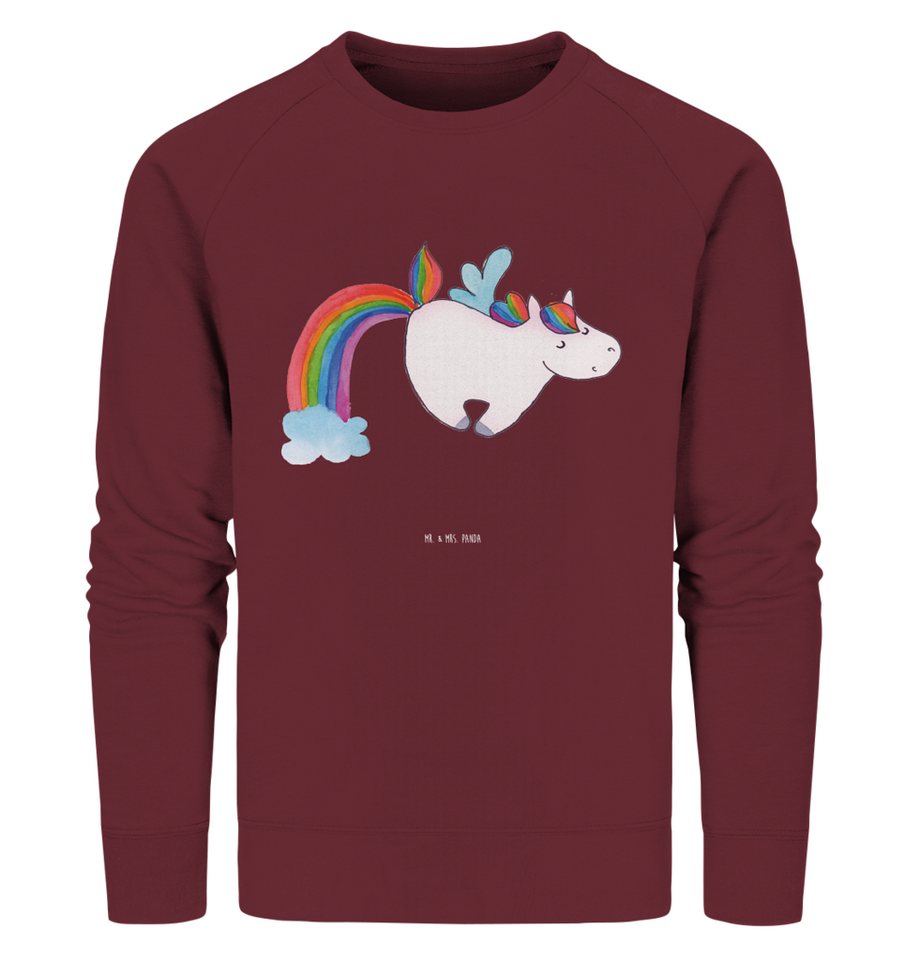 Mr. & Mrs. Panda Longpullover Größe L Einhorn Pegasus - Burgundy - Geschenk, Pullover, Pullover Fra (1-tlg) von Mr. & Mrs. Panda