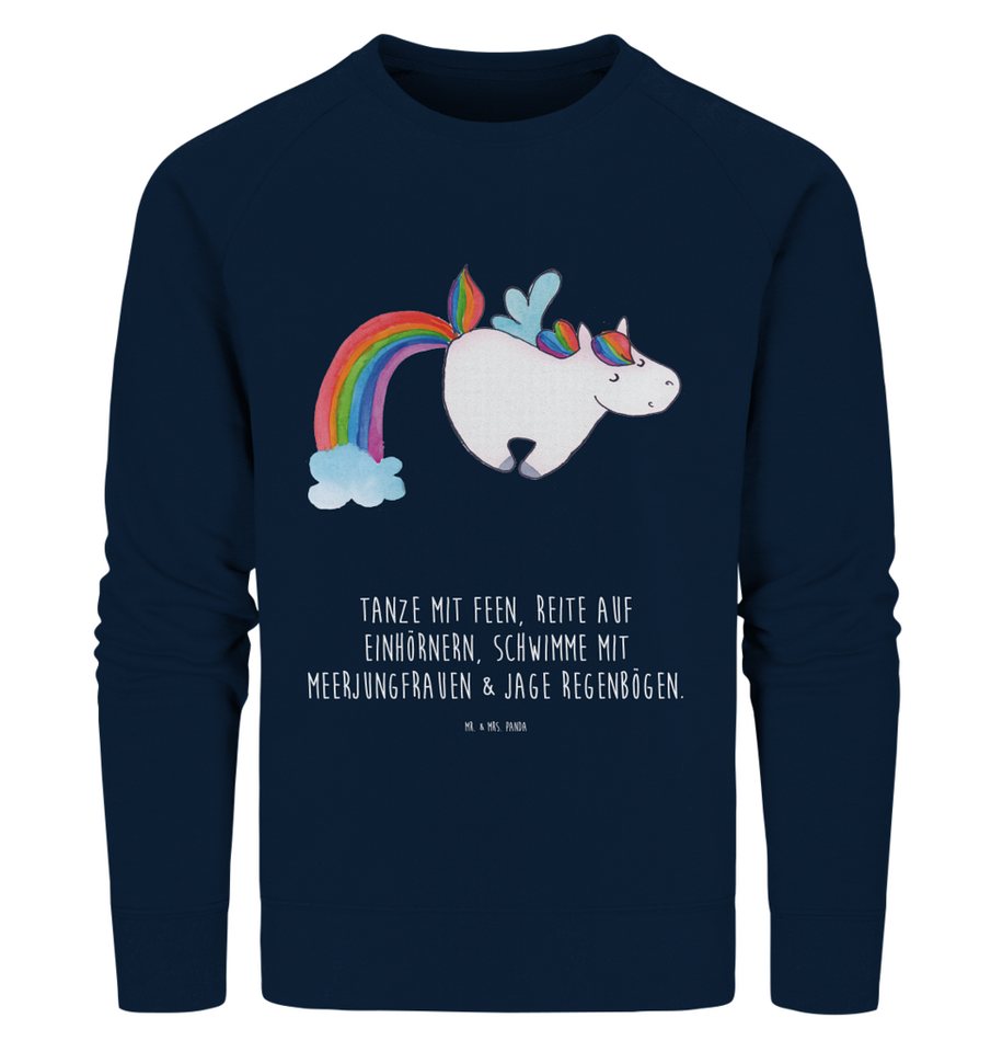 Mr. & Mrs. Panda Longpullover Größe L Einhorn Pegasus - French Navy - Geschenk, Pullover Männer, Sw (1-tlg) von Mr. & Mrs. Panda