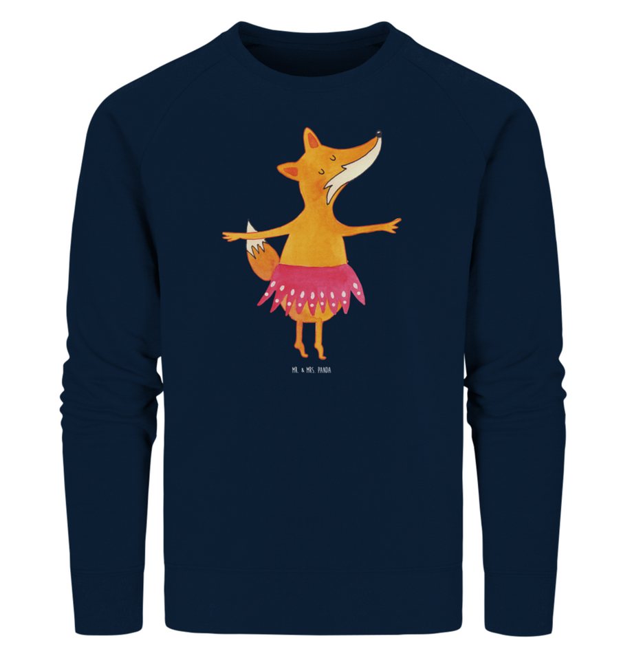 Mr. & Mrs. Panda Longpullover Größe L Fuchs Ballerina - French Navy - Geschenk, Sweatshirt Frauen, (1-tlg) von Mr. & Mrs. Panda