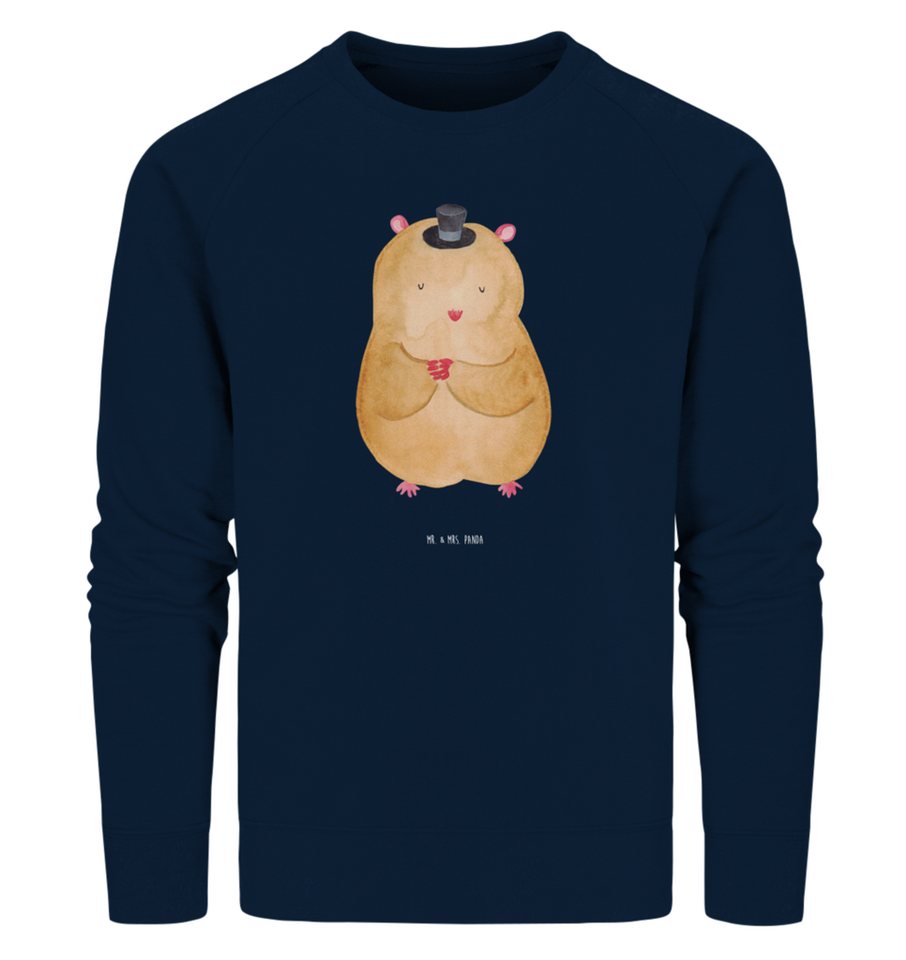 Mr. & Mrs. Panda Longpullover Größe L Hamster Hut - French Navy - Geschenk, Sweatshirt Männer, Swea (1-tlg) von Mr. & Mrs. Panda