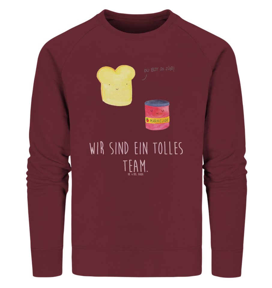 Mr. & Mrs. Panda Longpullover Größe L Toast Marmelade - Burgundy - Geschenk, Brot, Sweatshirt Fraue (1-tlg) von Mr. & Mrs. Panda