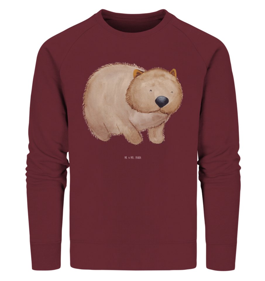 Mr. & Mrs. Panda Longpullover Größe L Wombat - Burgundy - Geschenk, Tiermotive, Pullover, Tiere, lu (1-tlg) von Mr. & Mrs. Panda