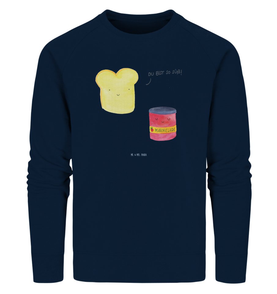 Mr. & Mrs. Panda Longpullover Größe M Toast Marmelade - French Navy - Geschenk, Sweatshirt, Tiermot (1-tlg) von Mr. & Mrs. Panda