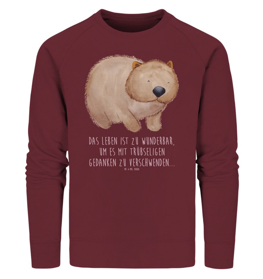 Mr. & Mrs. Panda Longpullover Größe S Wombat - Burgundy - Geschenk, Sweatshirt Frauen, Unisex, Swea (1-tlg) von Mr. & Mrs. Panda