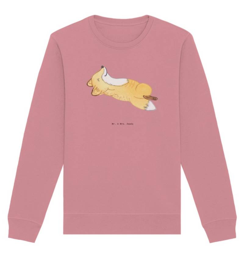 Mr. & Mrs. Panda Longpullover Größe XS Fuchs Crunches - Canyon Pink - Geschenk, Unisex, Fitnessstud (1-tlg) von Mr. & Mrs. Panda