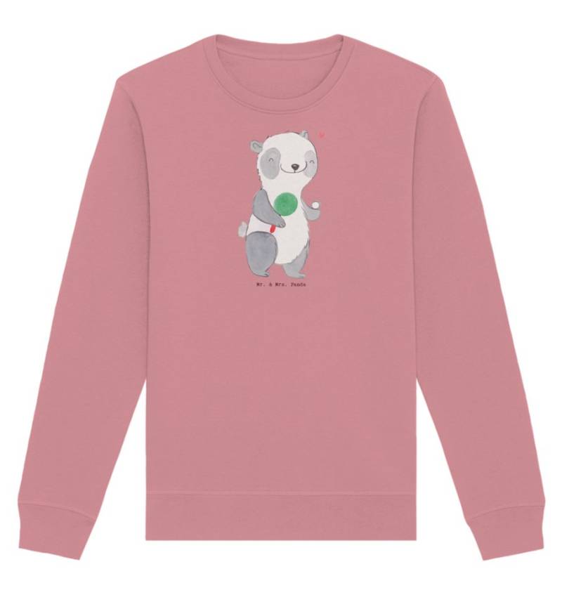 Mr. & Mrs. Panda Longpullover Größe XS Panda Tischtennis - Canyon Pink - Geschenk, Sweatshirt, Spor (1-tlg) von Mr. & Mrs. Panda