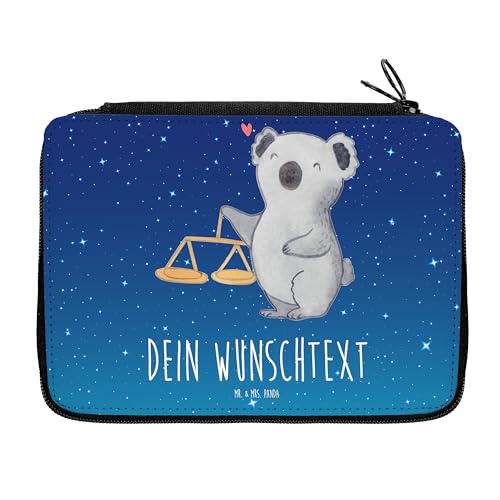 Mr. & Mrs. Panda Personalisierte Federmappe Waage Astrologie - Personalisierte Geschenke, Federmappe mit Namen, Horoskop, Sternzeichen, Stiftemappe von Mr. & Mrs. Panda