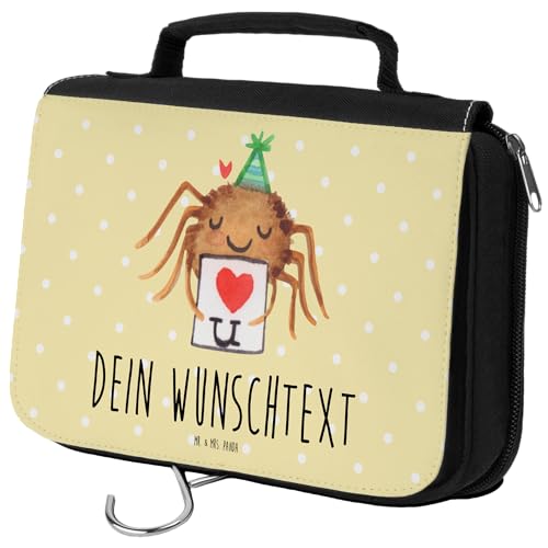 Mr. & Mrs. Panda Personalisierter Kulturbeutel Spinne Agathe Brief - Personalisierte Geschenke, Herren, Personalisierte Aufbewahrungstasche, von Mr. & Mrs. Panda