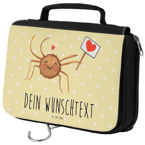 Mr. & Mrs. Panda Personalisierter Kulturbeutel Spinne Agathe Motivation - Personalisierte Geschenke, Damen, Personalisierter Organizer, von Mr. & Mrs. Panda