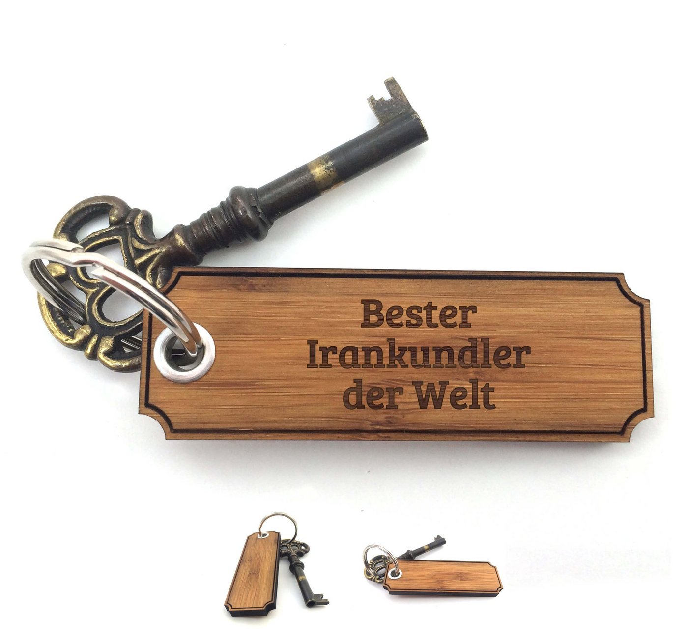Mr. & Mrs. Panda Schlüsselanhänger Irankundler - Bambus - Geschenk, Gratulation, Anhänger, Glücksbringer (1-tlg) von Mr. & Mrs. Panda