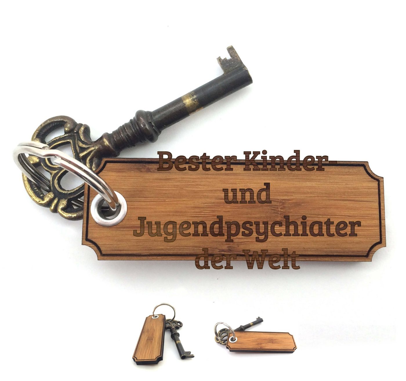 Mr. & Mrs. Panda Schlüsselanhänger Kinder- und Jugendpsychiater - Bambus - Geschenk, Berufsschule, Schlü (1-tlg) von Mr. & Mrs. Panda