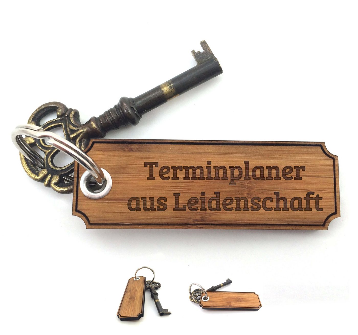 Mr. & Mrs. Panda Schlüsselanhänger Terminplaner - Bambus - Geschenk, Bachelor, Schlüsselanhänger, Gesche (1-tlg) von Mr. & Mrs. Panda