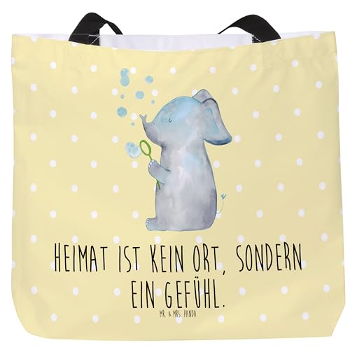 Mr. & Mrs. Panda Shopper Elefant Seifenblasen - Geschenk, Beutel, Tiere, Liebesspruch, Gute Laune, Einkaufsbeutel, Tiermotive, lustige Sprüche, von Mr. & Mrs. Panda