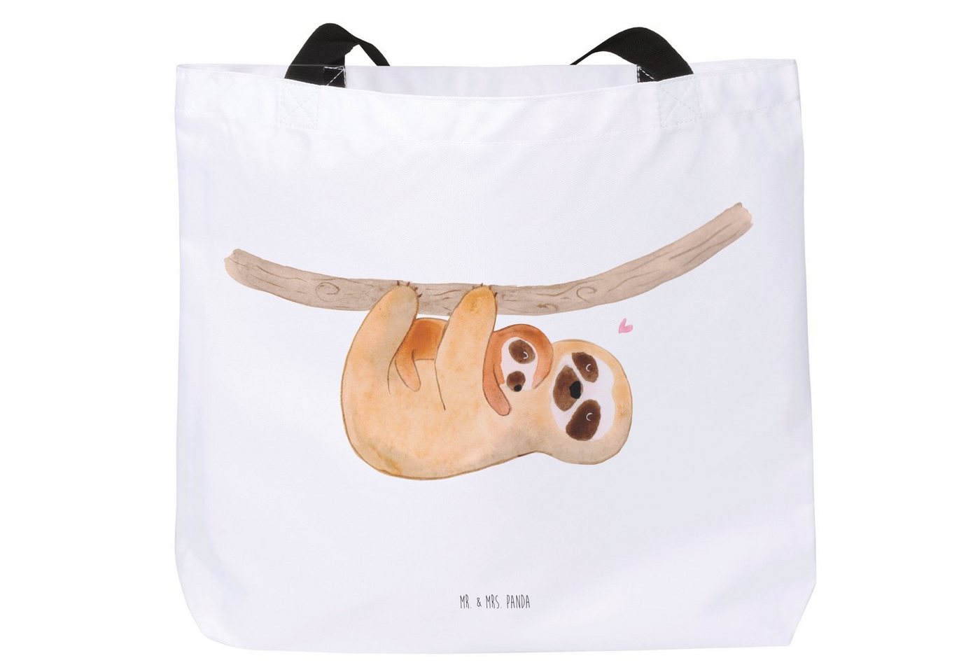 Mr. & Mrs. Panda Shopper Faultier Kind - Weiß - Geschenk, Baby, Tasche, Einkaufstasche, Geburt (1-tlg), Modisches Design von Mr. & Mrs. Panda