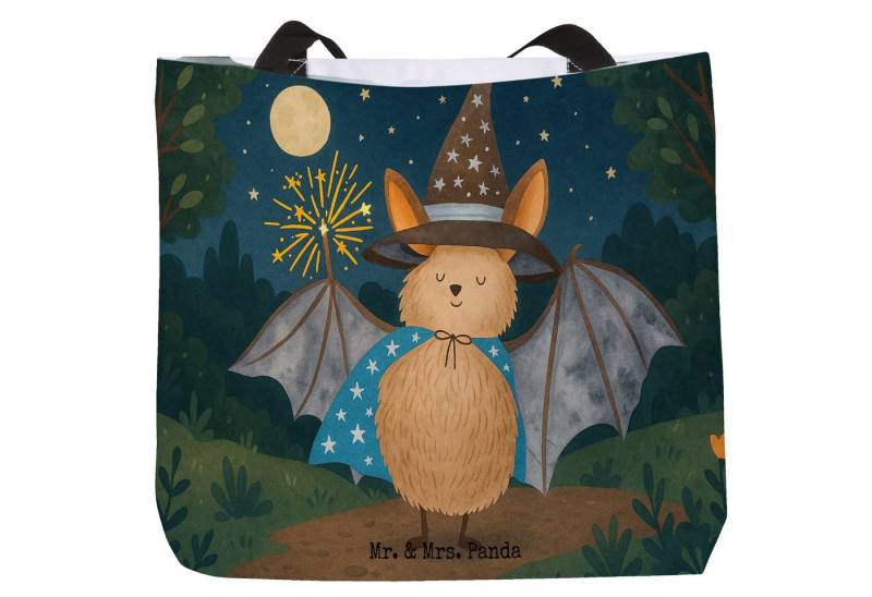 Mr. & Mrs. Panda Shopper Fledermaus Zauberer Design, Shopper, Weiß, Frauen, Reinsteigern, Ausf (Packung, 1-tlg) von Mr. & Mrs. Panda