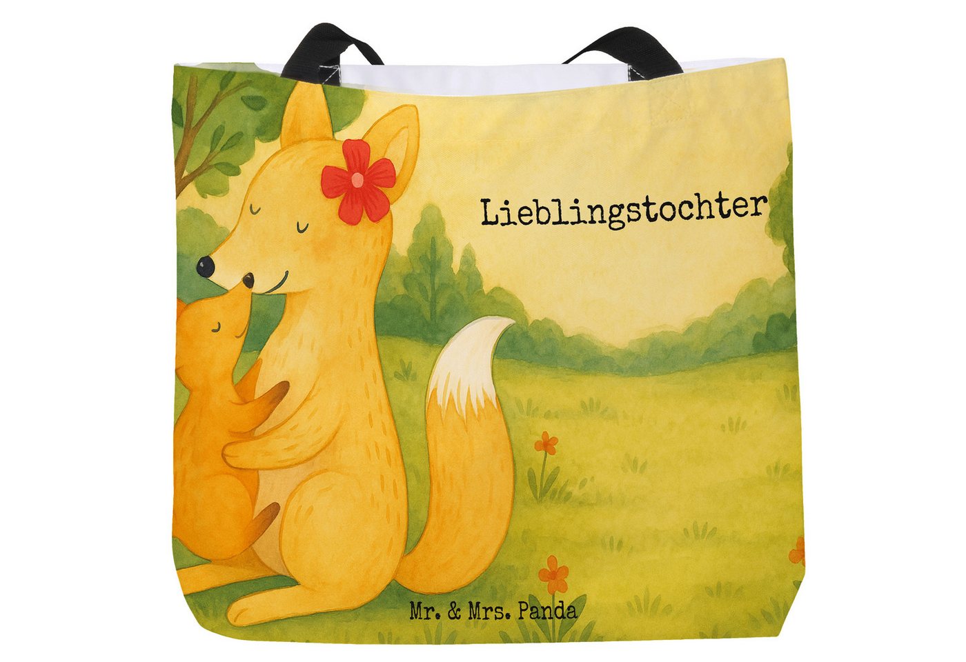 Mr. & Mrs. Panda Shopper Fuchs Mama Design, Shopper, Weiß, Kind, Einkaufsbeutel, Alltagstasche (Packung, 1-tlg) von Mr. & Mrs. Panda