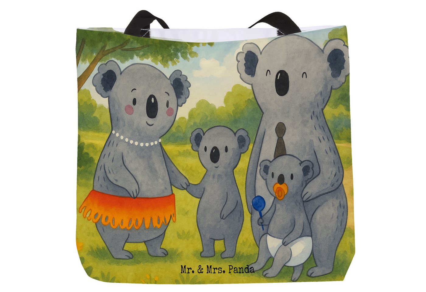 Mr. & Mrs. Panda Shopper Koala Familie Design, Shopper, Weiß, Strandtasche, Kinder, Koalas, Sh (Packung, 1-tlg) von Mr. & Mrs. Panda