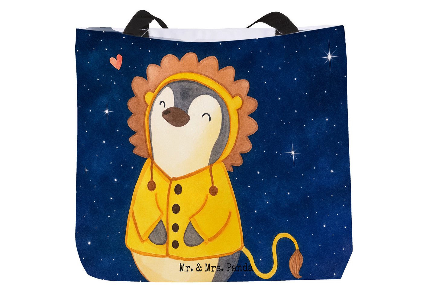 Mr. & Mrs. Panda Shopper Löwe Astrologie Design, Shopper, Weiß, Ausflug, Sternzeichen, Stoffta (Packung, 1-tlg) von Mr. & Mrs. Panda