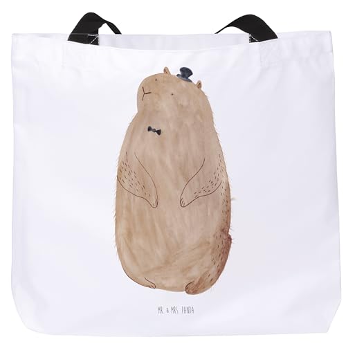 Mr. & Mrs. Panda Shopper Murmeltier - Geschenk, Gute Laune, Tiermotive, Tasche, Schultasche, Tragebeutel, Tiere, Einkaufsbeutel, Knigge, von Mr. & Mrs. Panda