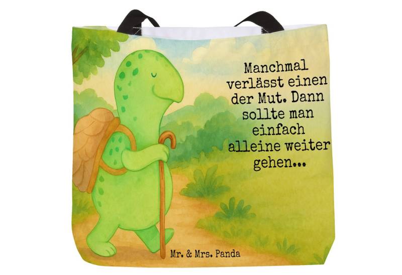 Mr. & Mrs. Panda Shopper Schildkröte Wanderer Design, Shopper, Weiß, XL, Einkaufstasche, Stoff (Packung, 1-tlg) von Mr. & Mrs. Panda